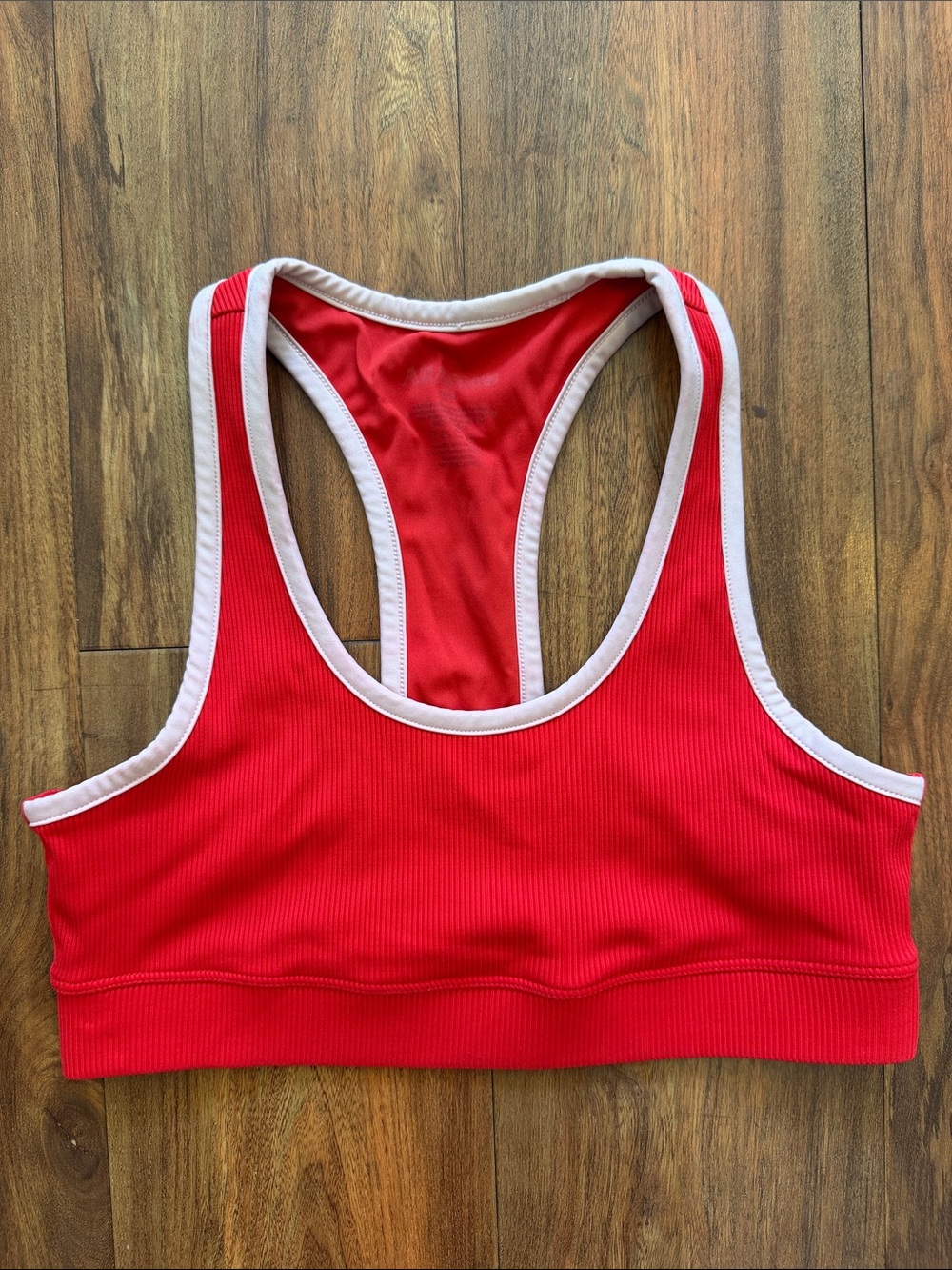 Red sports bra